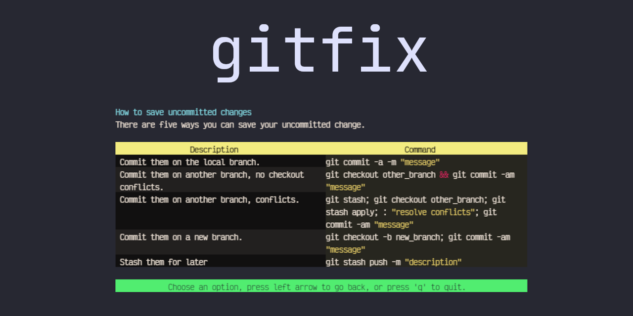 gitfix TUI